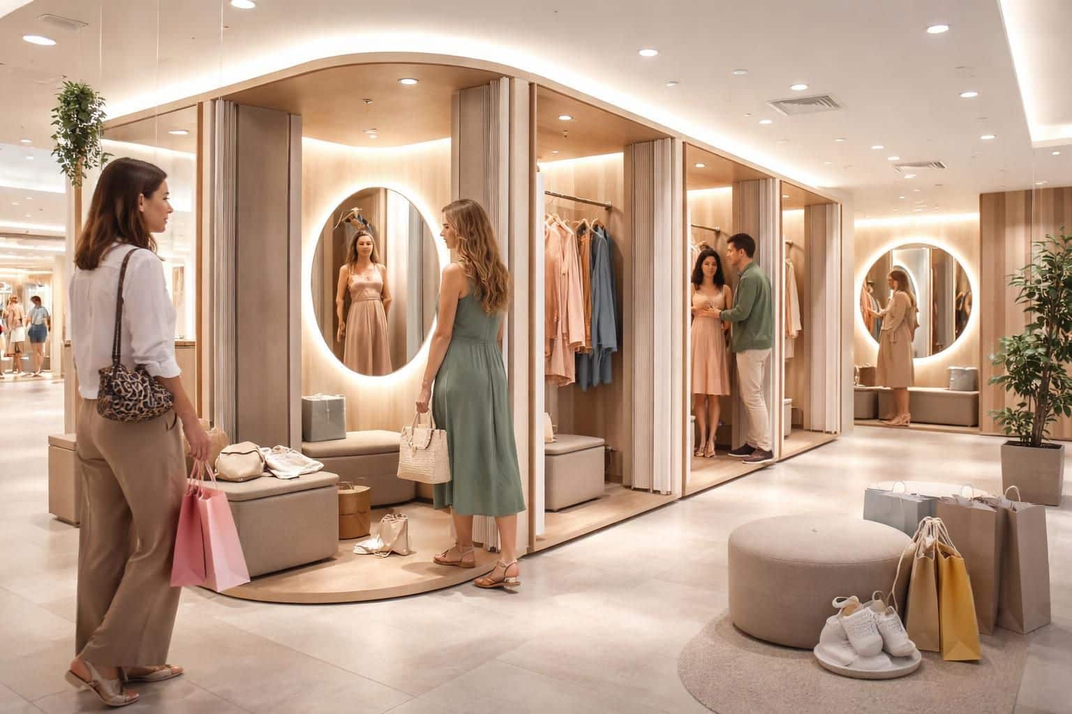 découvrez les différentes utilisations et avantages des cabines d'essayage pour une expérience client optimale et un espace de vente organisé.