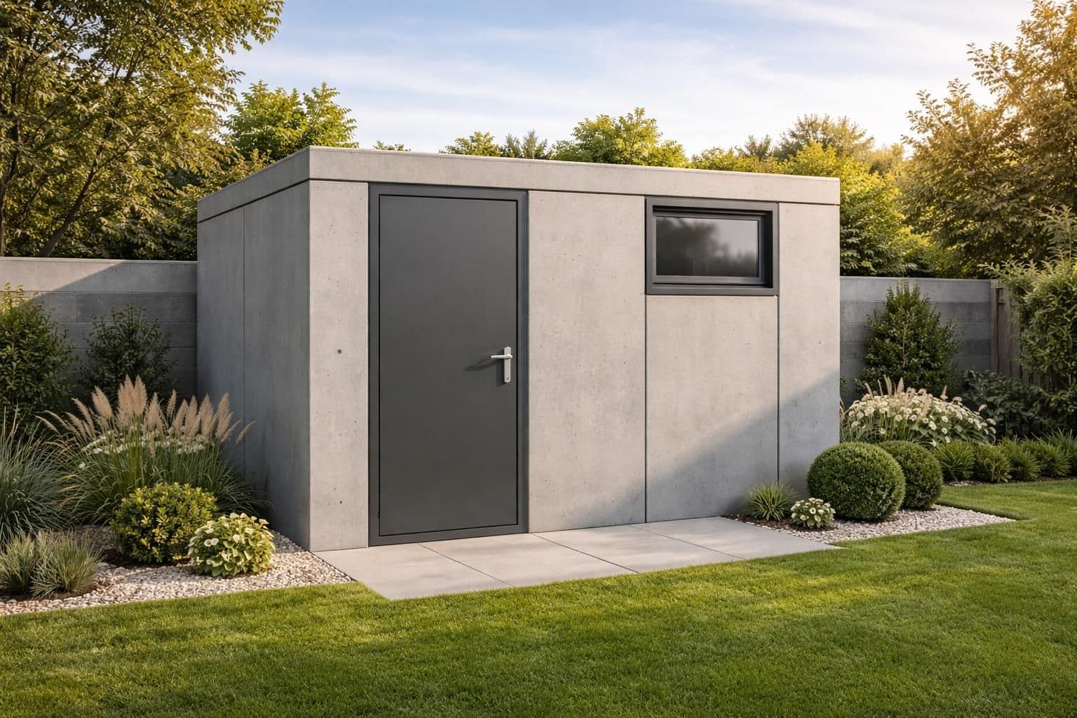 découvrez notre guide d'achat complet pour choisir un abri de jardin préfabriqué en béton, alliant durabilité, sécurité et design moderne pour votre espace extérieur.