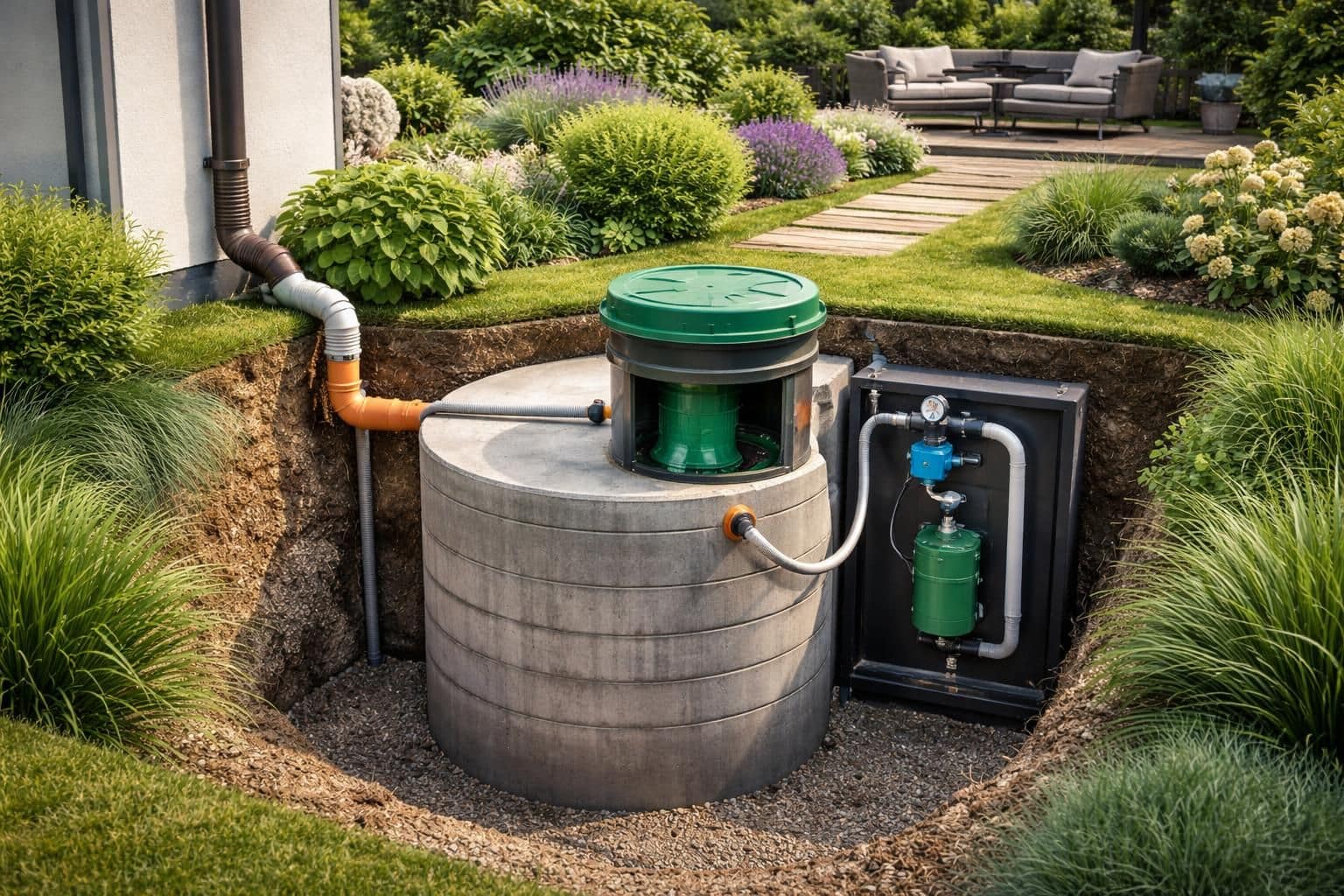 d&eacute;couvrez comment installer une citerne d&rsquo;eau de pluie en b&eacute;ton pour collecter et stocker efficacement l&rsquo;eau de pluie, tout en b&eacute;n&eacute;ficiant d&rsquo;une solution durable et &eacute;cologique.