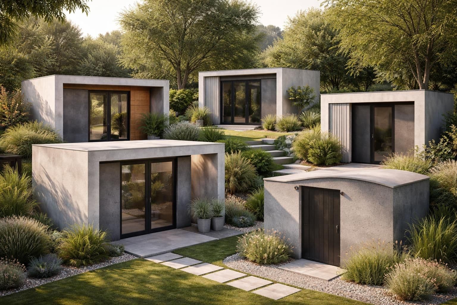 découvrez notre sélection des meilleurs modèles d’abris de jardin en béton préfabriqué, alliant durabilité, esthétique et facilité d'installation pour protéger vos outils et aménager votre espace extérieur.