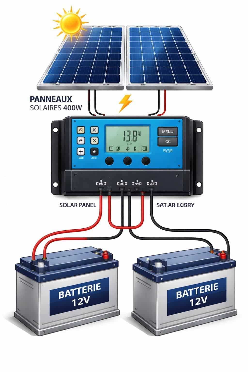 d&eacute;couvrez quel r&eacute;gulateur de charge est id&eacute;al pour optimiser les performances de votre panneau solaire de 400w et assurer la protection de votre batterie.