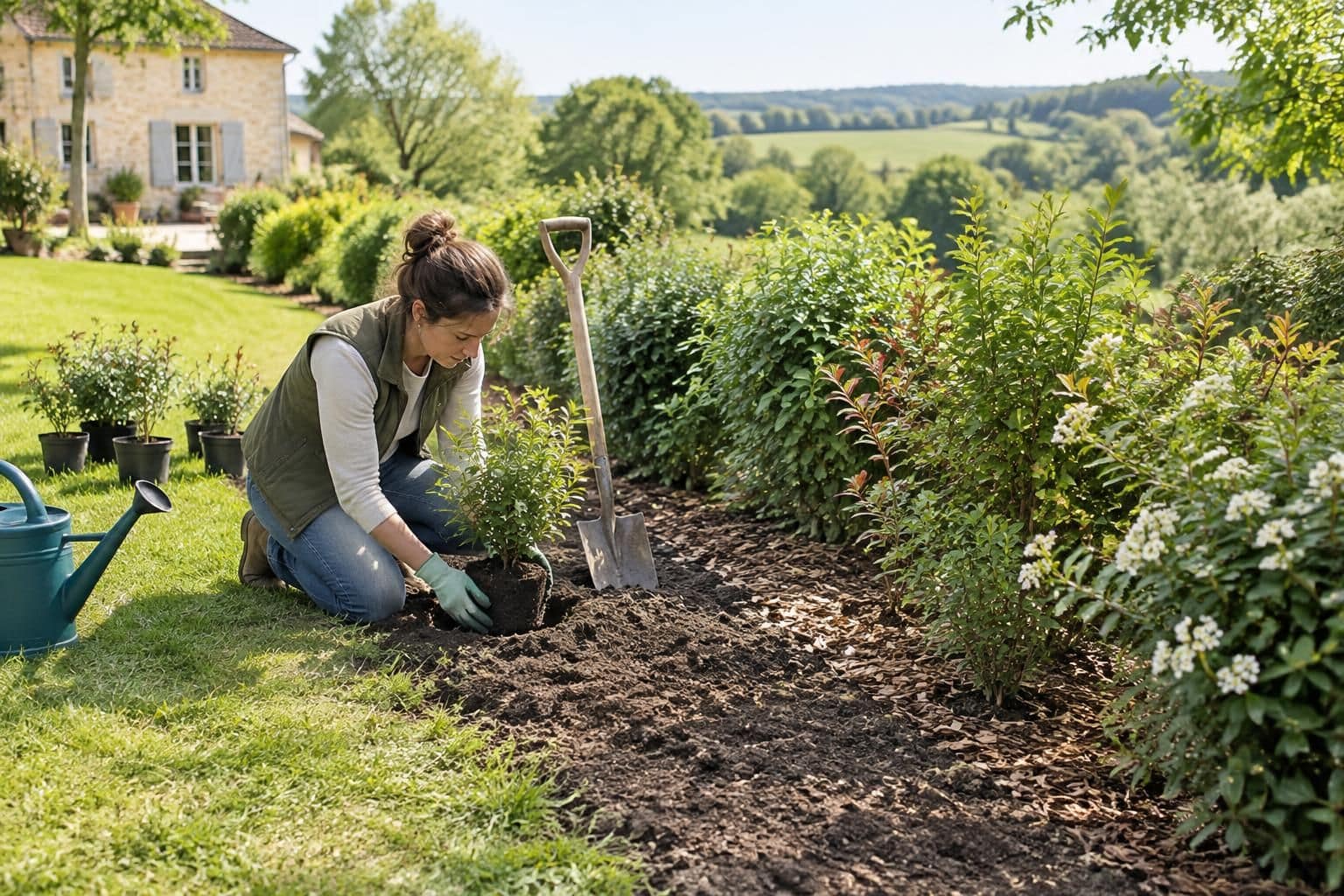 découvrez comment planter une haie champêtre à croissance rapide, choisir les bonnes espèces et la tailler pour qu’elle reste facile à maîtriser.
