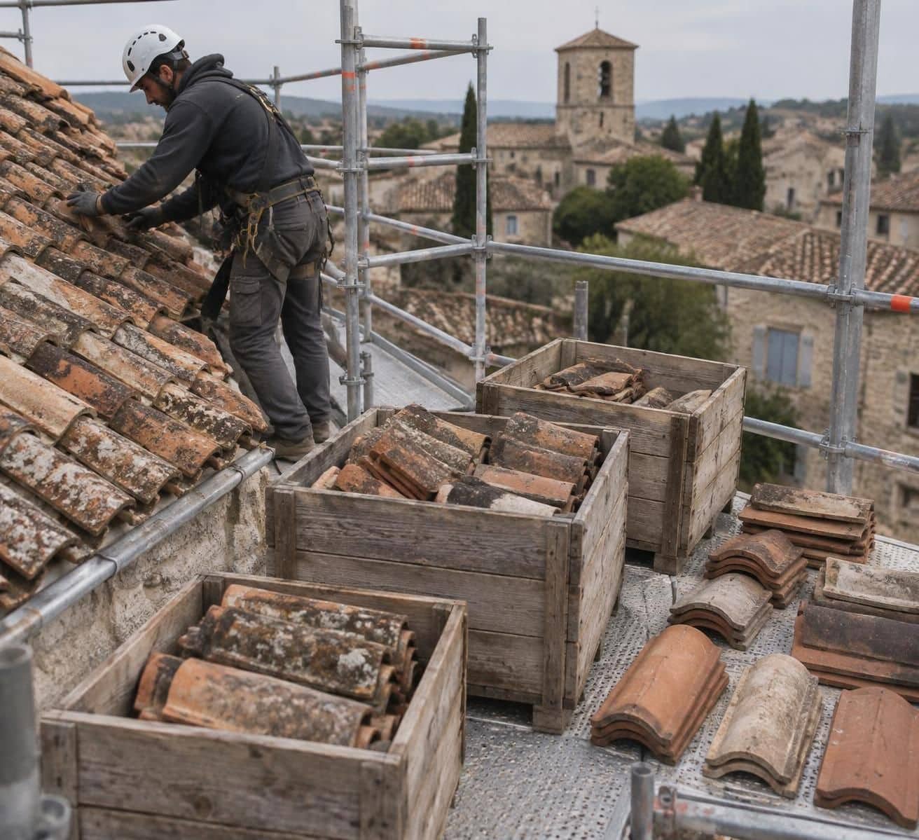 découvrez comment refaire une toiture en conservant les tuiles anciennes : tri, vérification de leur état et choix de compléments adaptés.